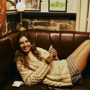 NWT 2025 HOLIDAY COLLECTION Merino-Blend Cable Tunic Sweater Banana Republic